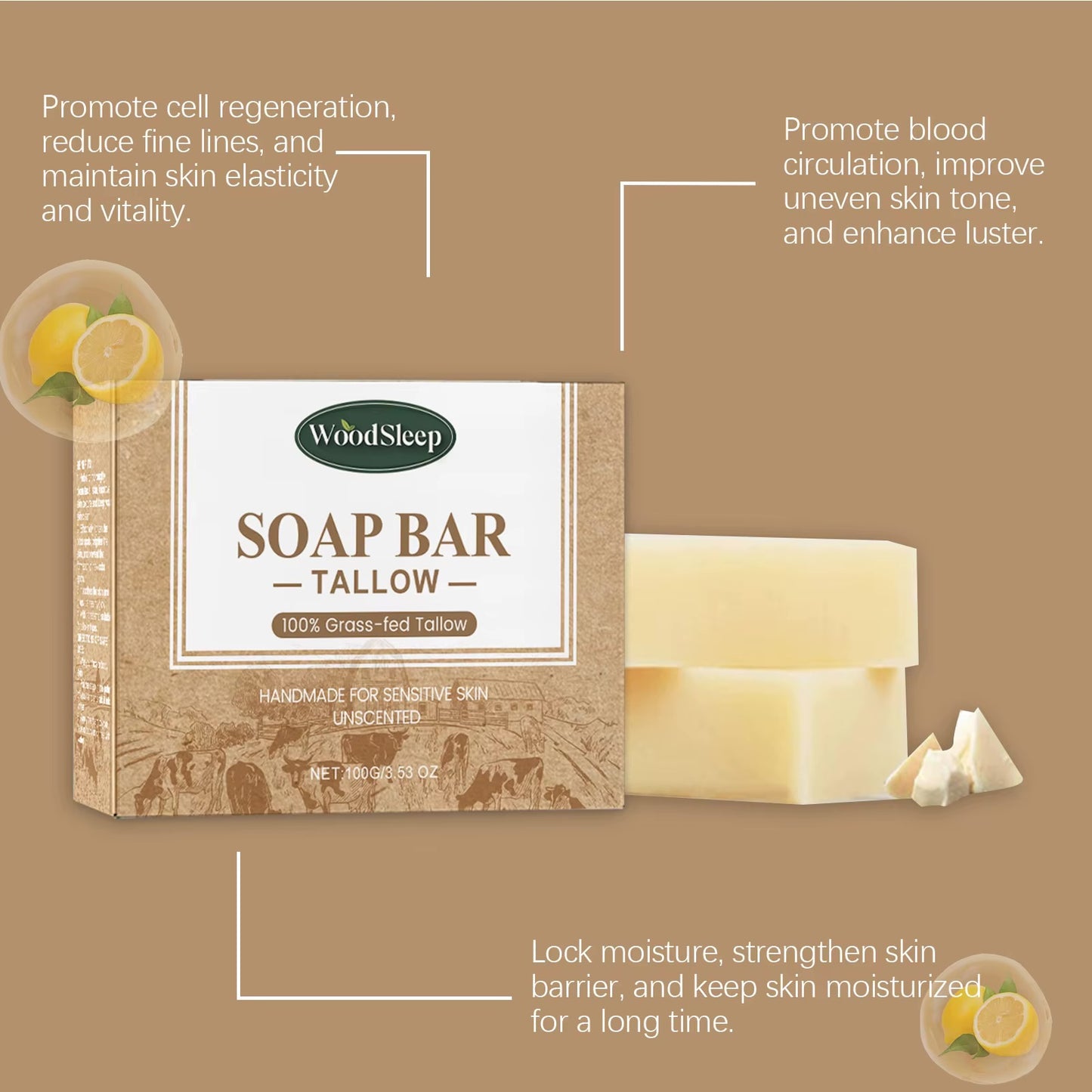 100% Tallow Soap Bar